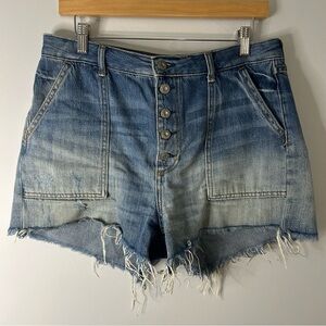 Free People We The Free Jesse Carpenter Button Fly Denim Jean Shorts
